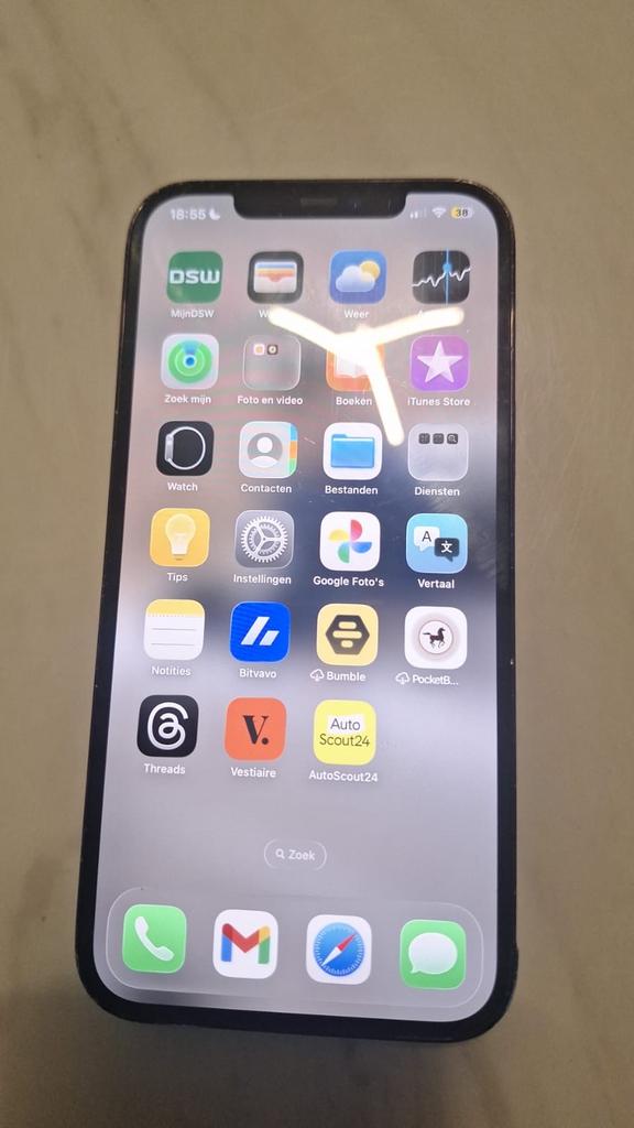 iPhone 12 Pro Max 128GB - Achterkant kapot, werkt perfect, Telecommunicatie, Mobiele telefoons | Apple iPhone, Blauw, Zonder simlock
