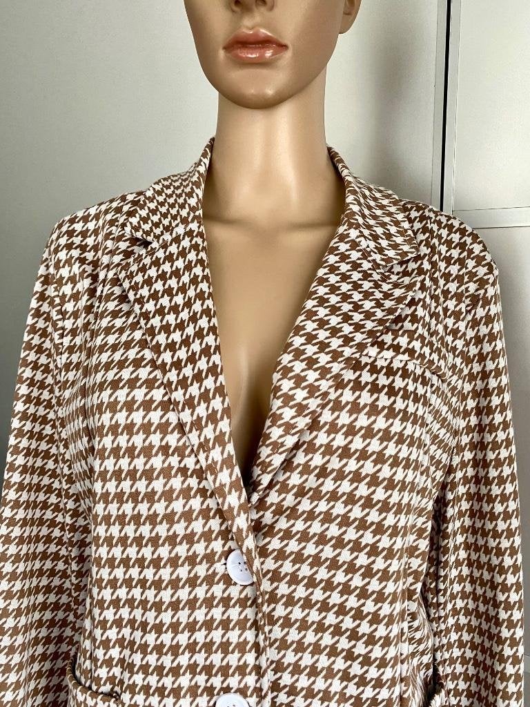 H61 Nieuw: jasje maat L=42/44 colbert blazer beige/bruin/wit, Triple Nine, Beige, Maat 42/44 (L), Nieuw