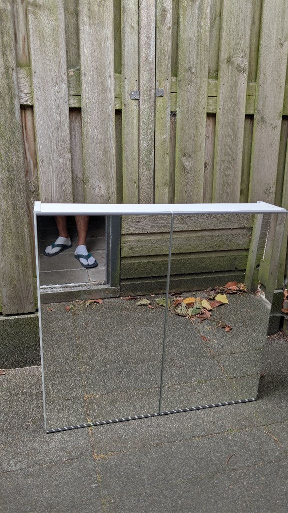 IKEA ENHET spiegelkast wit 60x17x75 cm – als nieuw, Huis en Inrichting, Badkamer | Badkamermeubels, Ophalen, Spiegelkast, 50 tot 100 cm