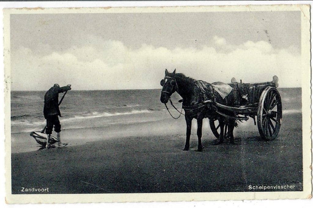 Zandvoort - Schelpenvisscher, Verzenden, 1920 tot 1940, Gelopen, Noord-Holland