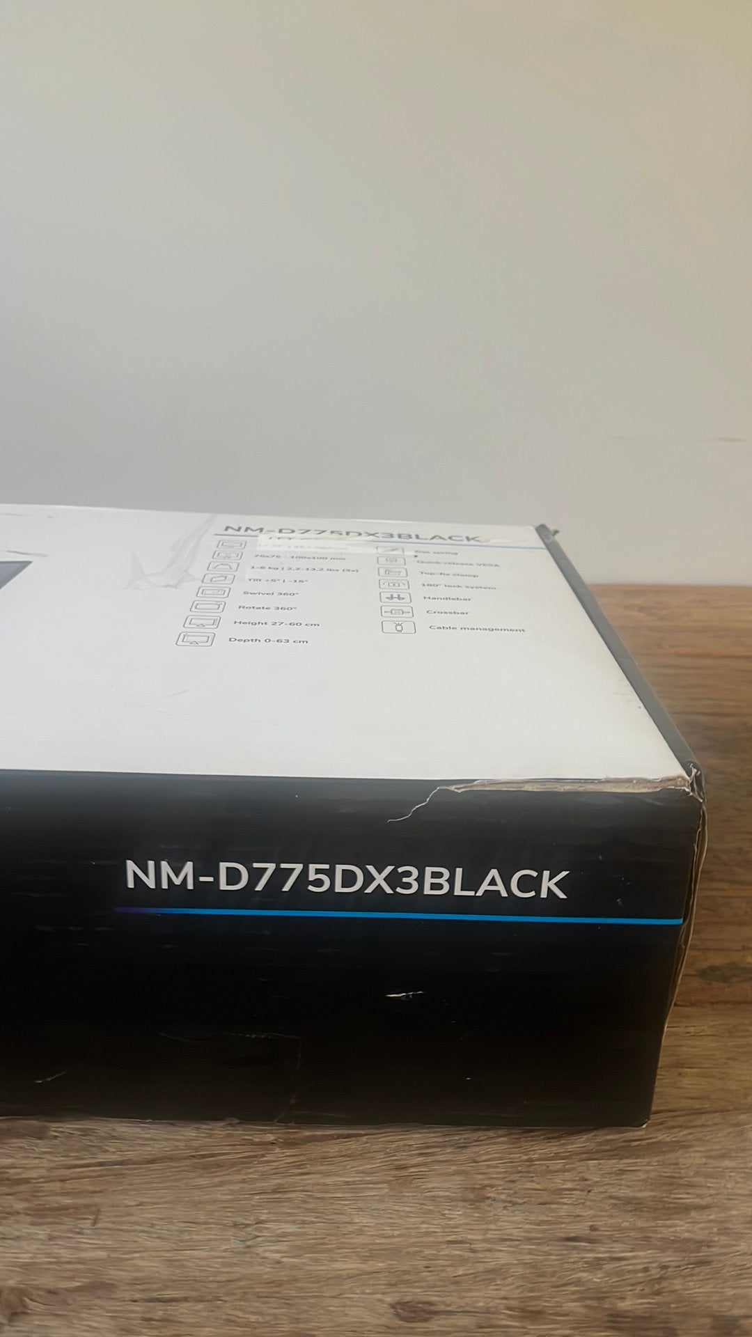 Neomounts NM-D775DX3BLACK Monitorarm 17-27" - gasveer - Topf, Ophalen of Verzenden, In hoogte verstelbaar, Overige typen, Neomounts