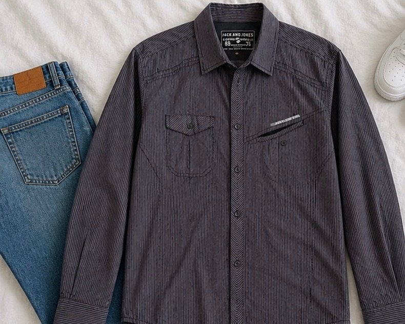 Jack & Jones blauw overhemd  XL  nieuw, Blauw, Nieuw, Ophalen of Verzenden, Halswijdte 43/44 (XL)