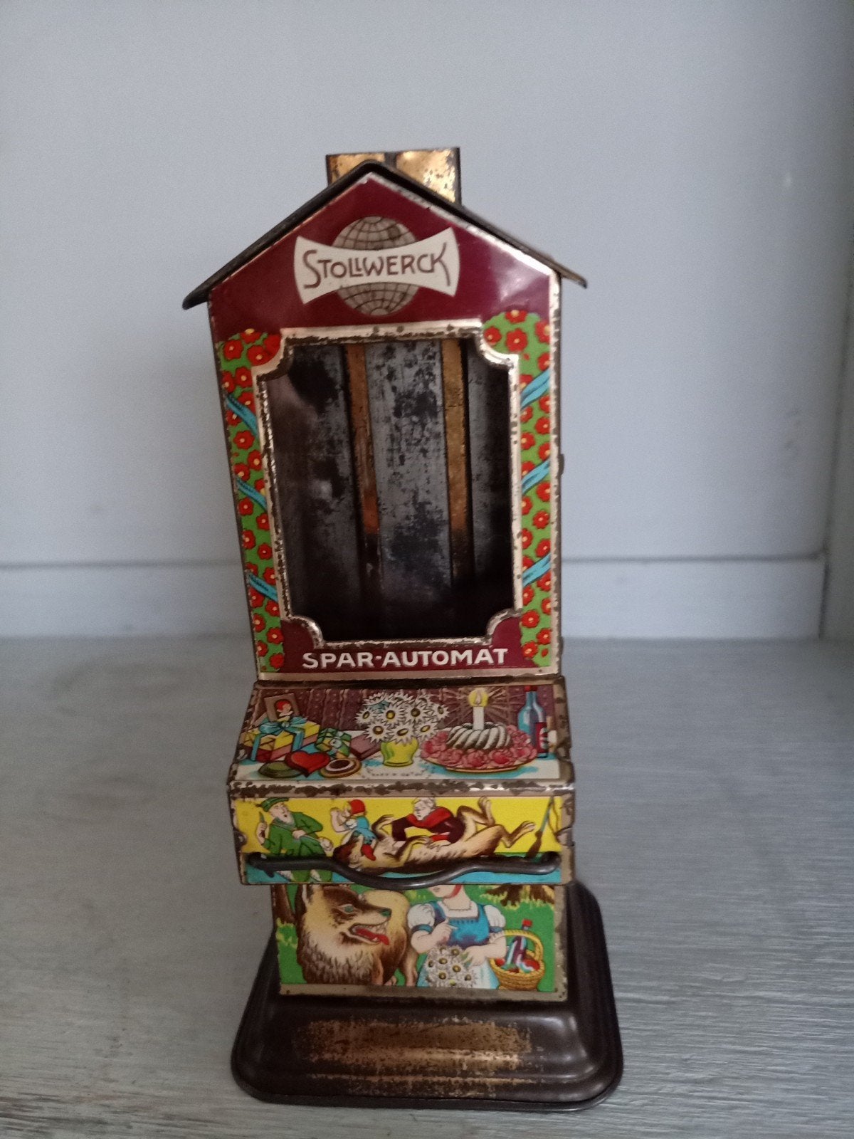 Antieke Hans en Grietje Stollwerck Chocolade automaat, Ophalen, Gebruikt