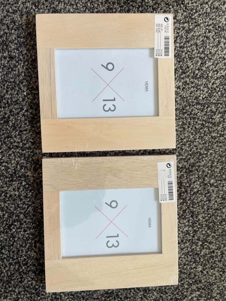 2 Houten Fotolijstjes 9x13 cm - HEMA, Ophalen of Verzenden, Nieuw