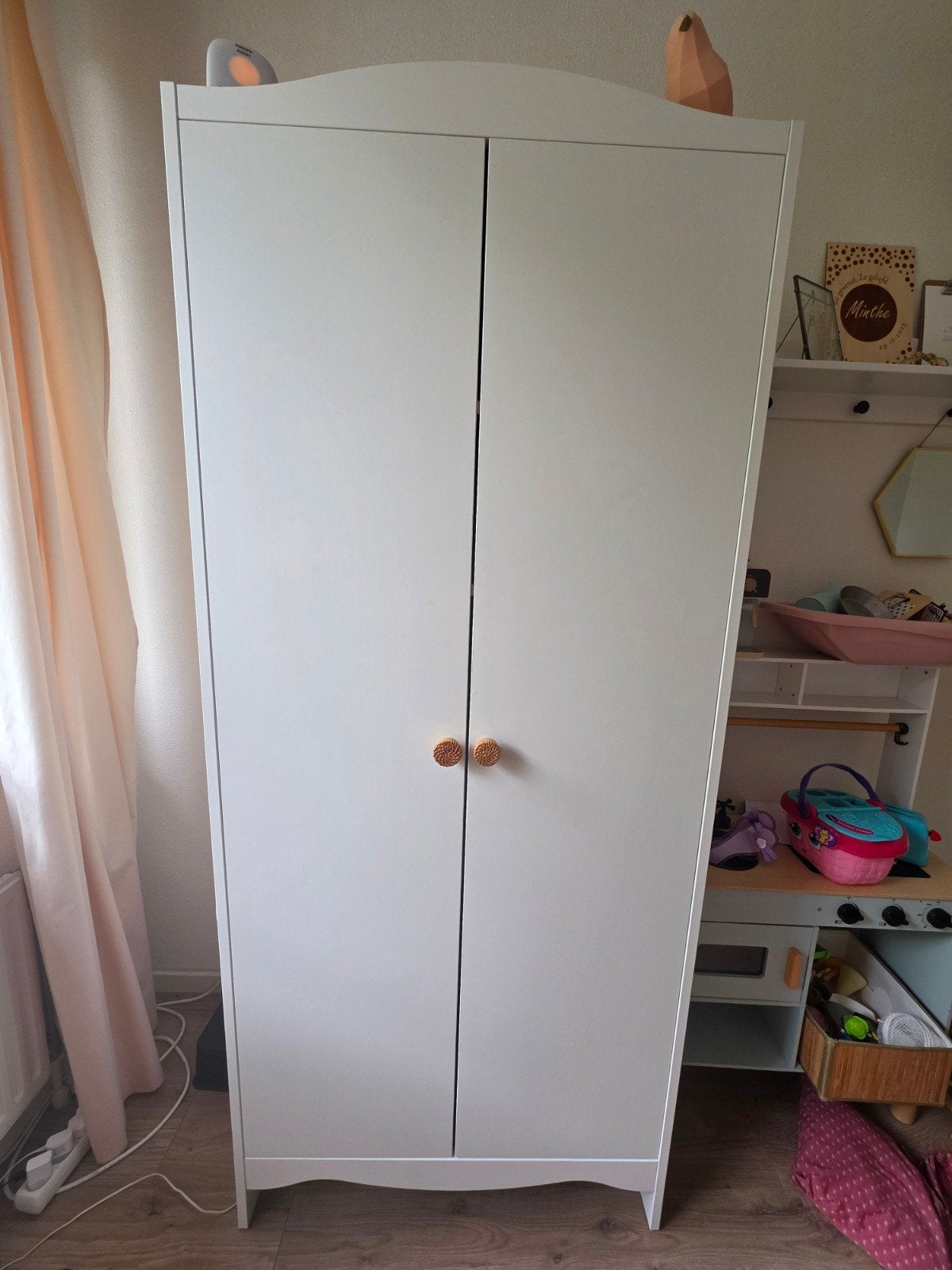 IKEA SMÅGÖRA Kledingkast wit, 80x50x187 cm, Ophalen, Gebruikt, Kast, 50 tot 70 cm