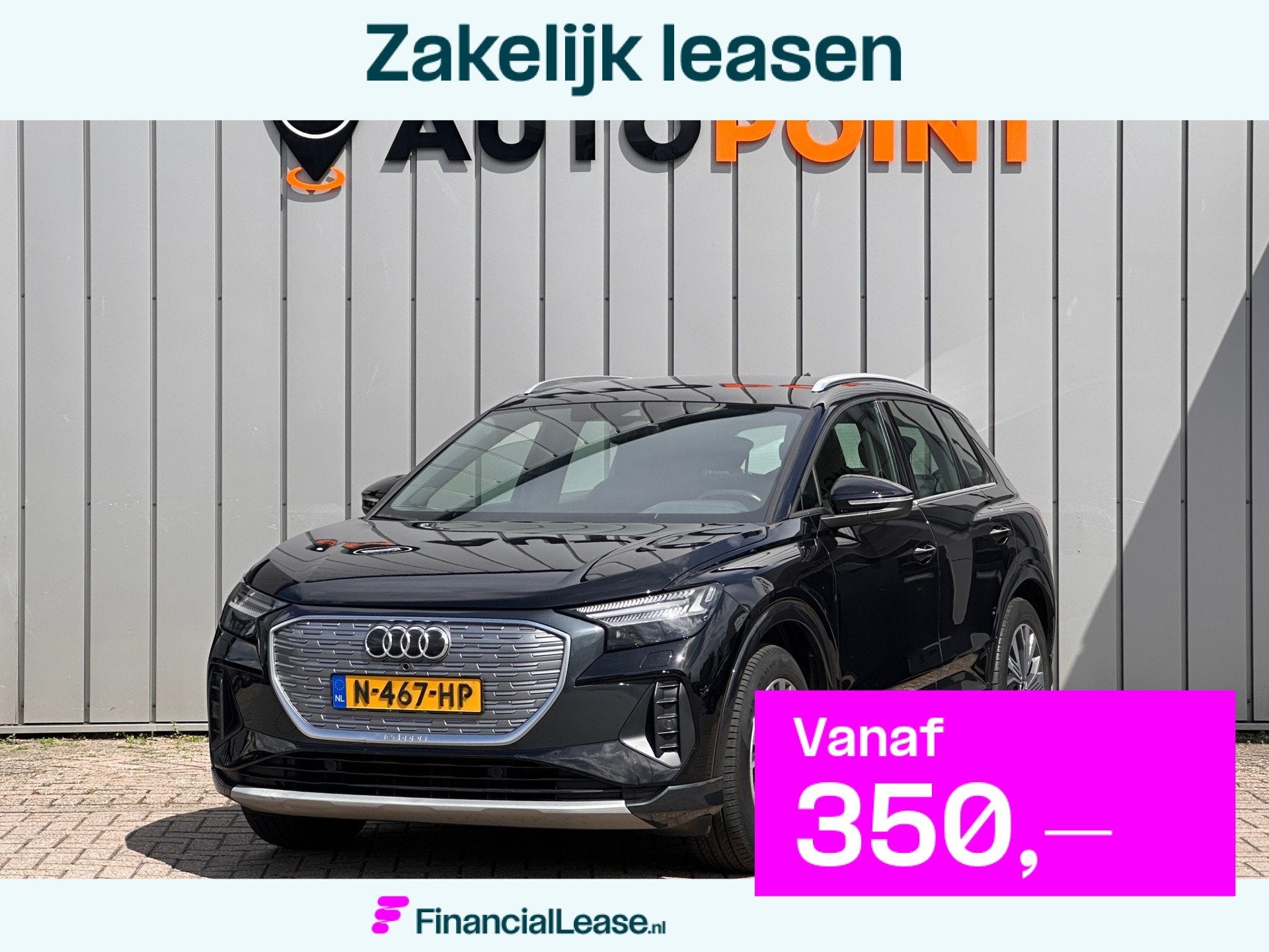 Audi Q4 e-tron 40 Launch edition Advanced 77 kWh FASE 3 Deal, Automaat, Gebruikt, Automatische klimaatregeling, Zwart