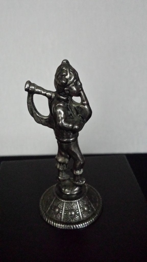 HINDI beeldje Miniatuur <> MUZIKANT <> Gegoten METAAL, Antiek en Kunst, Ophalen of Verzenden