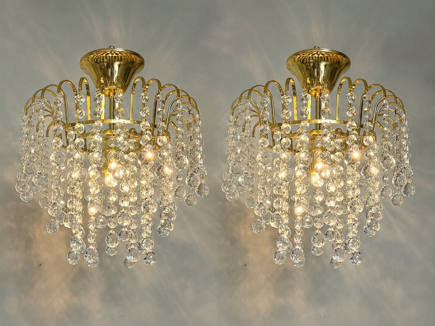10 beschikbaar Cristalstrass kristallen bollen kroonluchters, Huis en Inrichting, Lampen | Kroonluchters, Baak, Ophalen of Verzenden