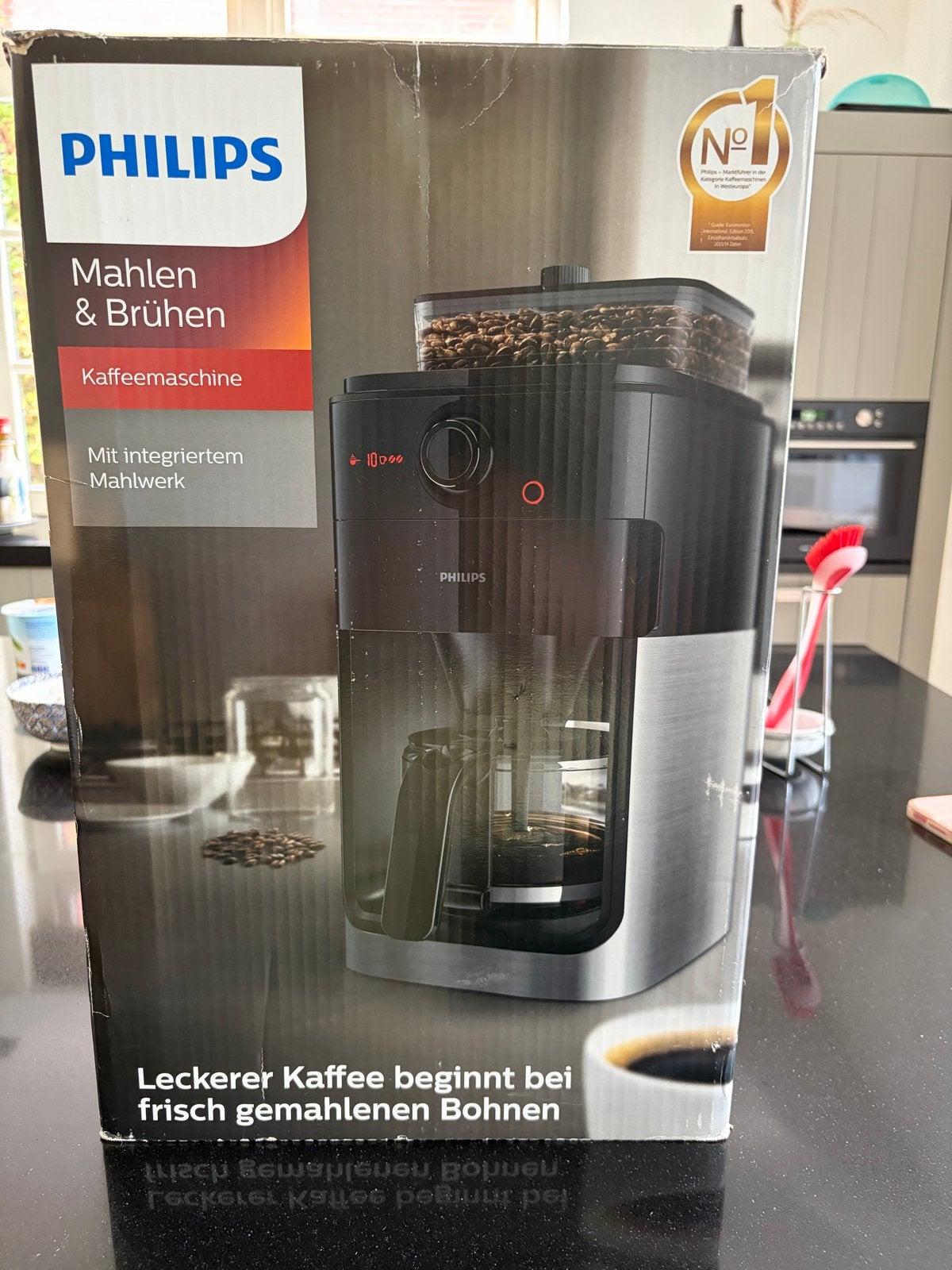 Philips Grind & Brew HD7765 Koffiezetapparaat, Witgoed en Apparatuur, Ophalen, 10 kopjes of meer, Koffiemachine, Koffiebonen