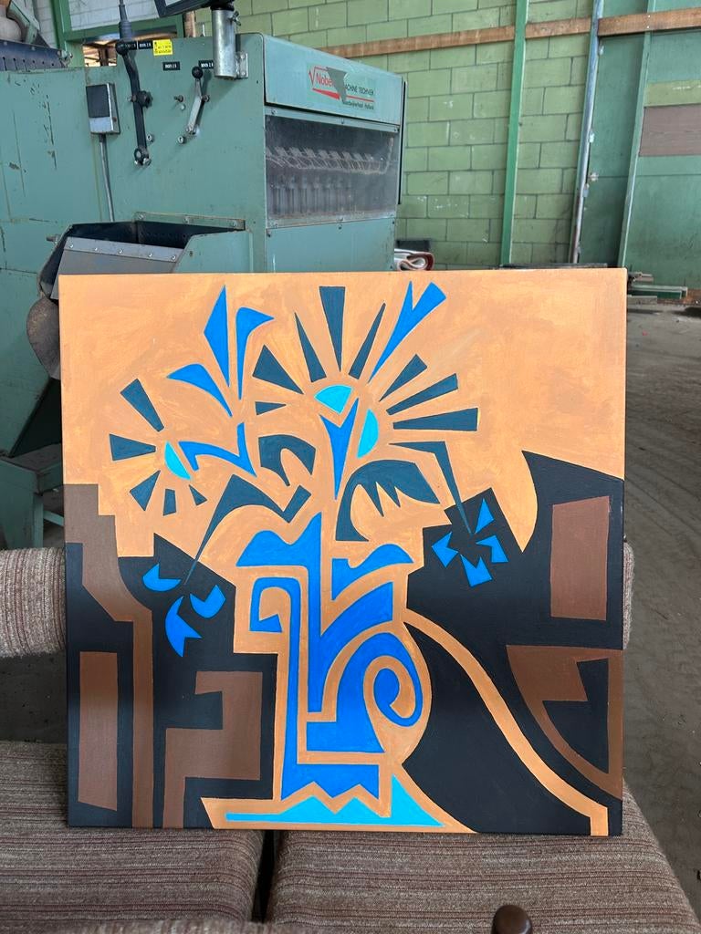 Abstract schilderij gesigneerd, Ophalen