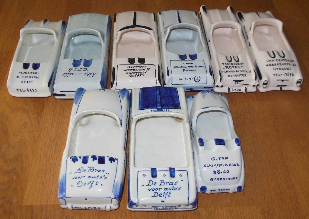 9 x auto asbak  porceleyn, Ophalen, Auto's