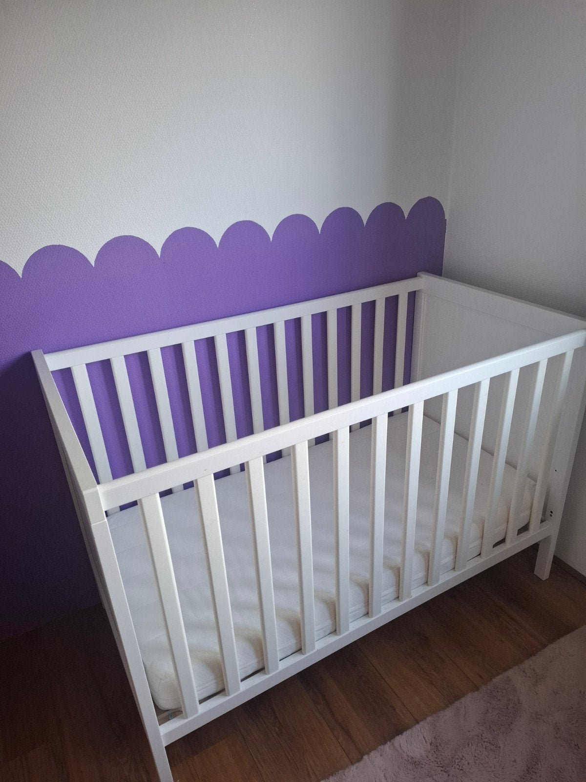 IKEA SUNDVIK Babybedje wit, 60x120 cm, Ophalen, Gebruikt, Ledikant