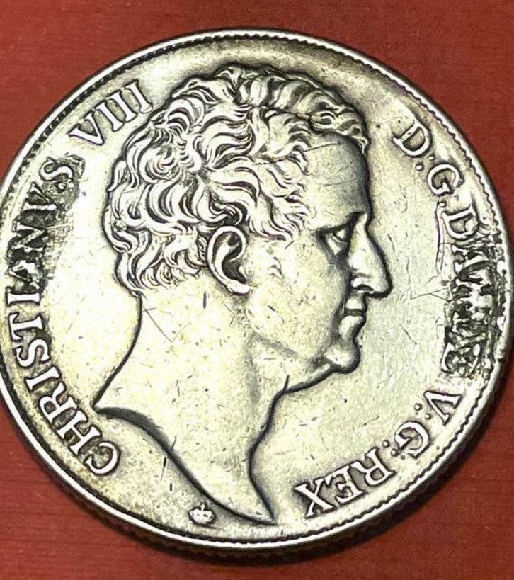 Antieke Munt Misslag - Christian VIII 1846, Verzenden, Midden-Oosten, Losse munt, Zilver