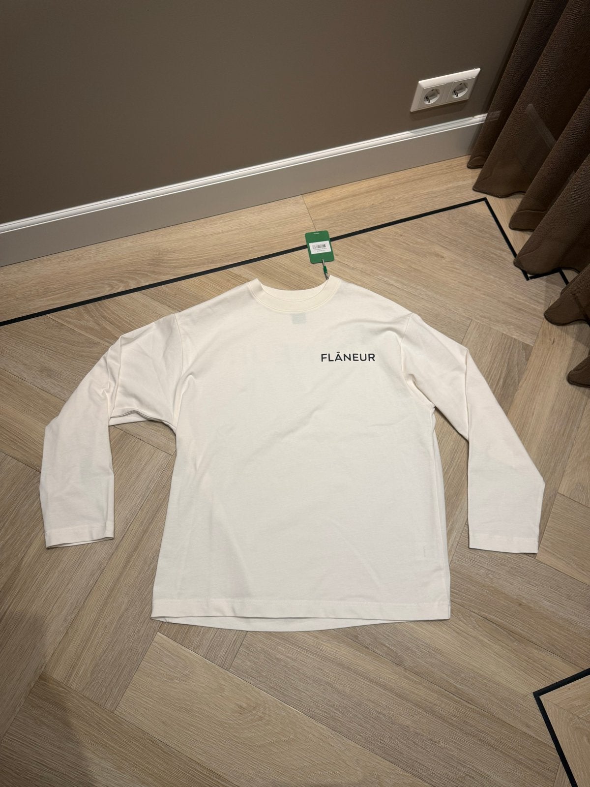 Flaneur longsleeve maat L nieuw met kaartje, Kleding | Heren, T-shirts, Ophalen of Verzenden, Nieuw, Maat 52/54 (L), Wit