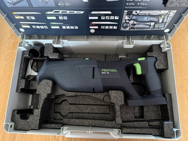 Festool 18V reciprozaag, Ophalen, 70 mm of meer, Nieuw, 600 tot 1200 watt