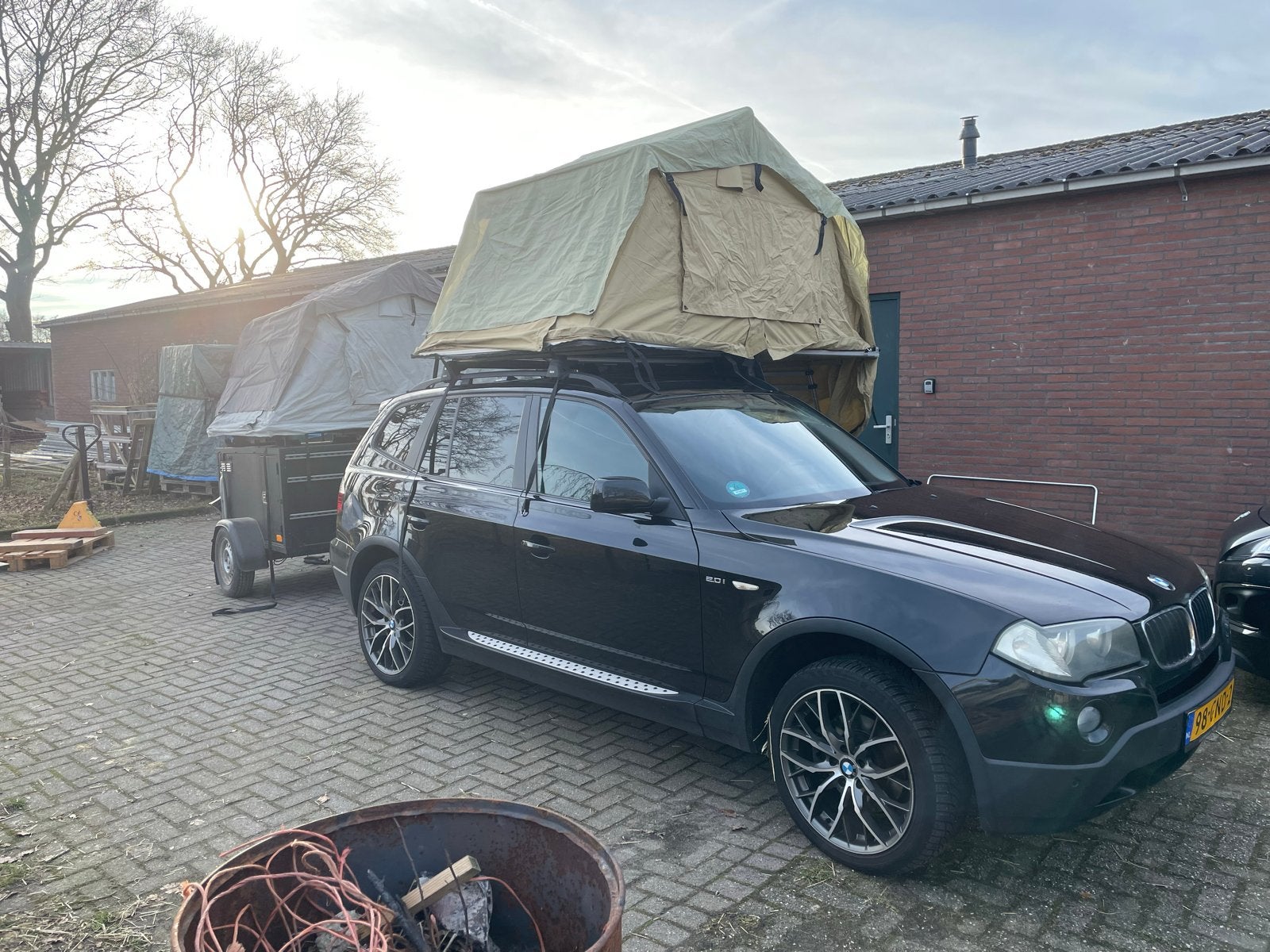 Daktent met ondertent voor avontuurlijke reizen, Caravans en Kamperen, Tenten, Ophalen, Gebruikt, Tot en met 3