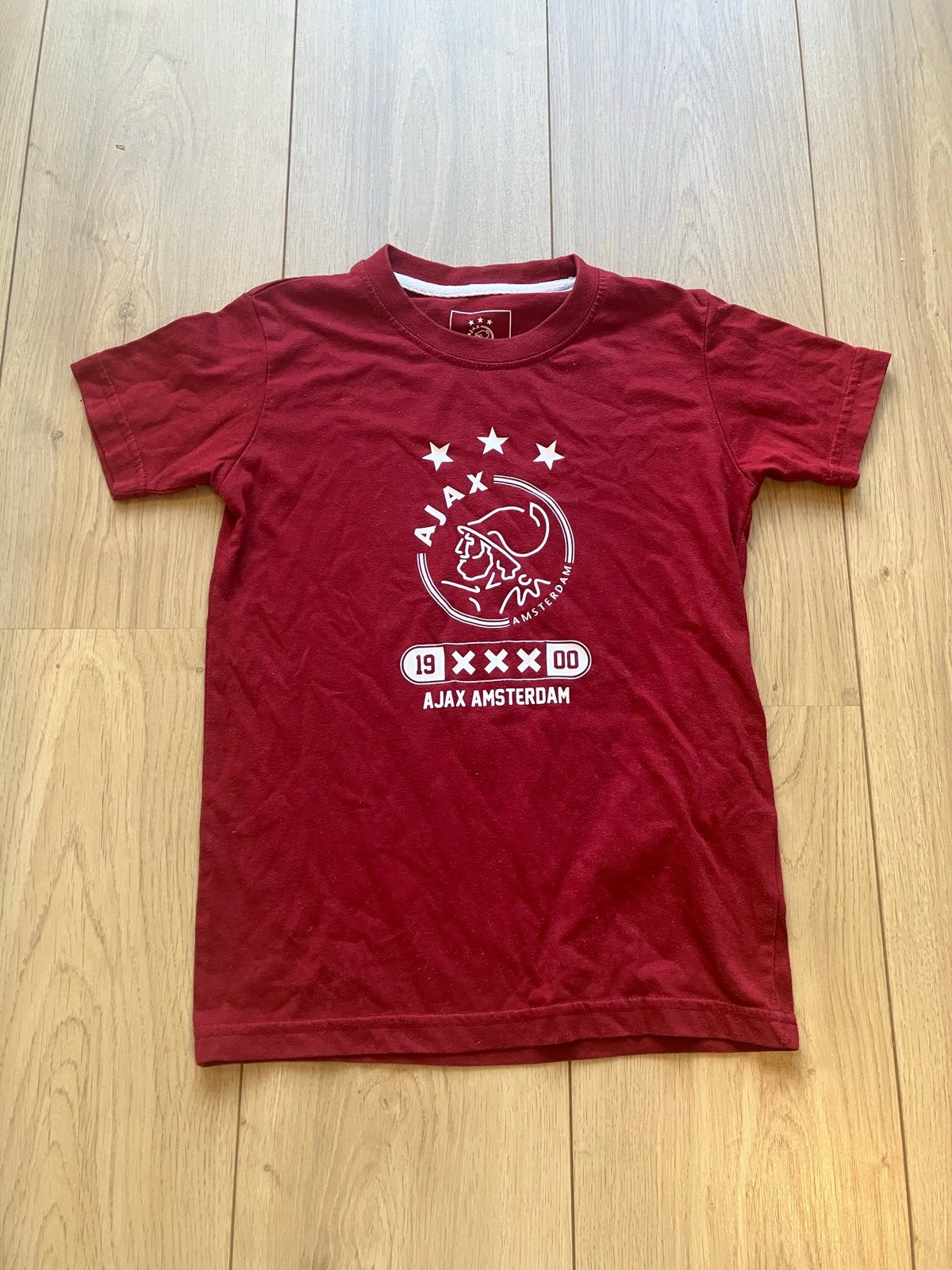 Ajax T-shirt maat 140 rood, Ophalen of Verzenden, Gebruikt, Jongen of Meisje, Shirt of Longsleeve