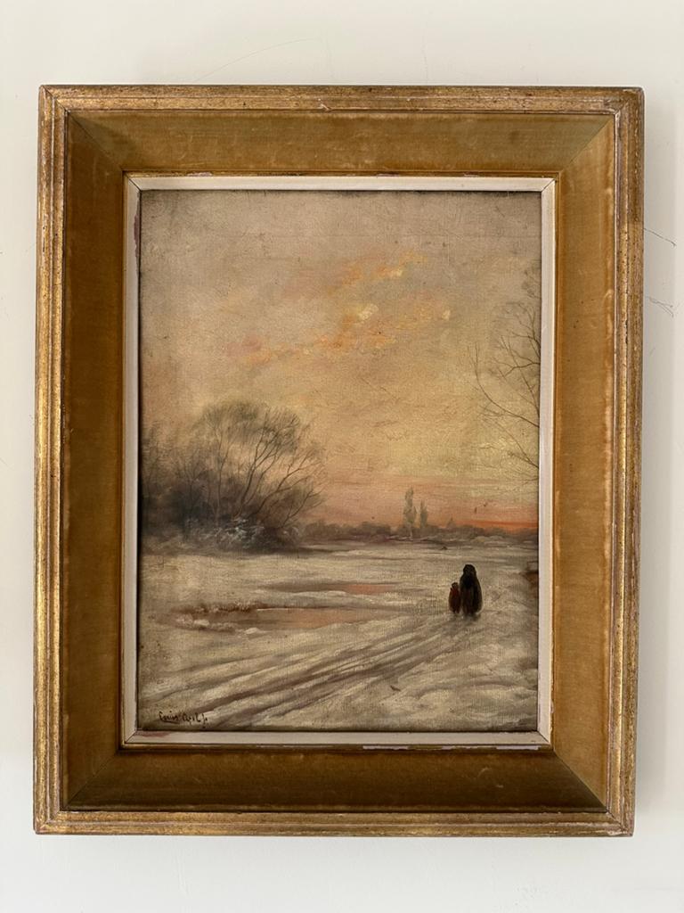 antieke schilderij Louis Apol, Ophalen of Verzenden