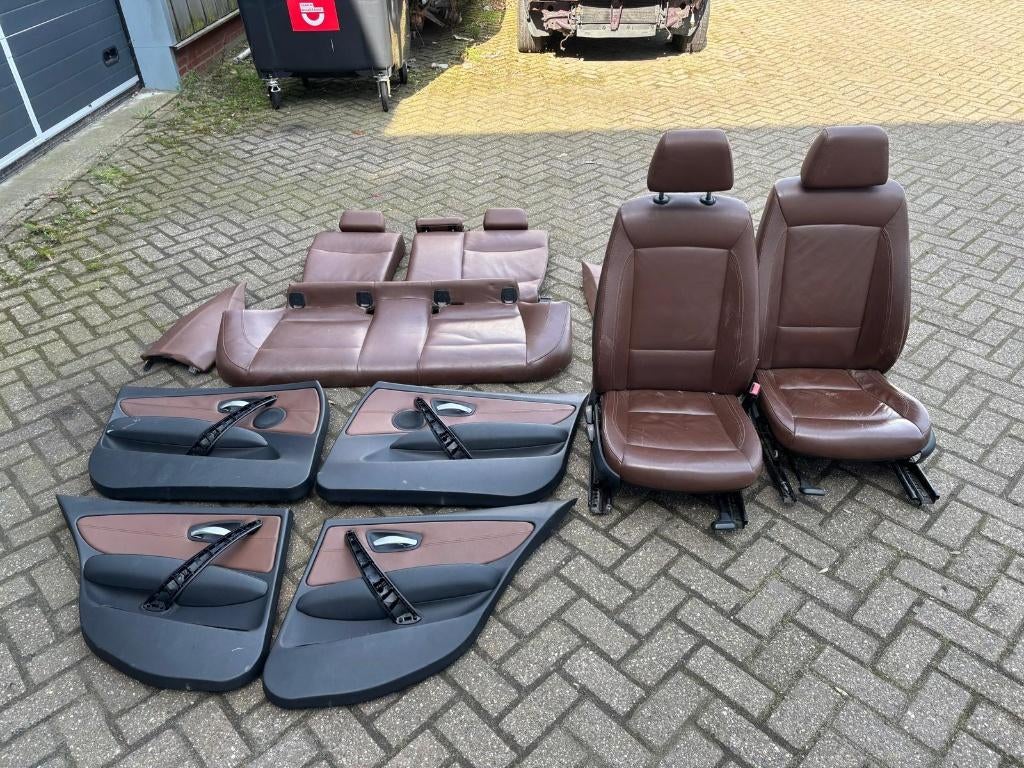 Bruin lederen, leer interieur BMW 1-serie E87, Auto-onderdelen, Interieur en Bekleding, Gebruikt, BMW, Ophalen of Verzenden, BMW