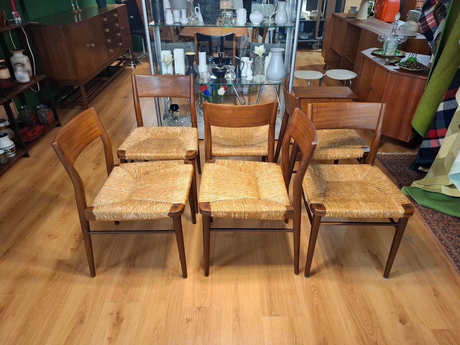 vintage Leowald Wilkhahn mid century design papercord, Huis en Inrichting, Stoelen, Bruin, Vintage mid century design jaren 60 70