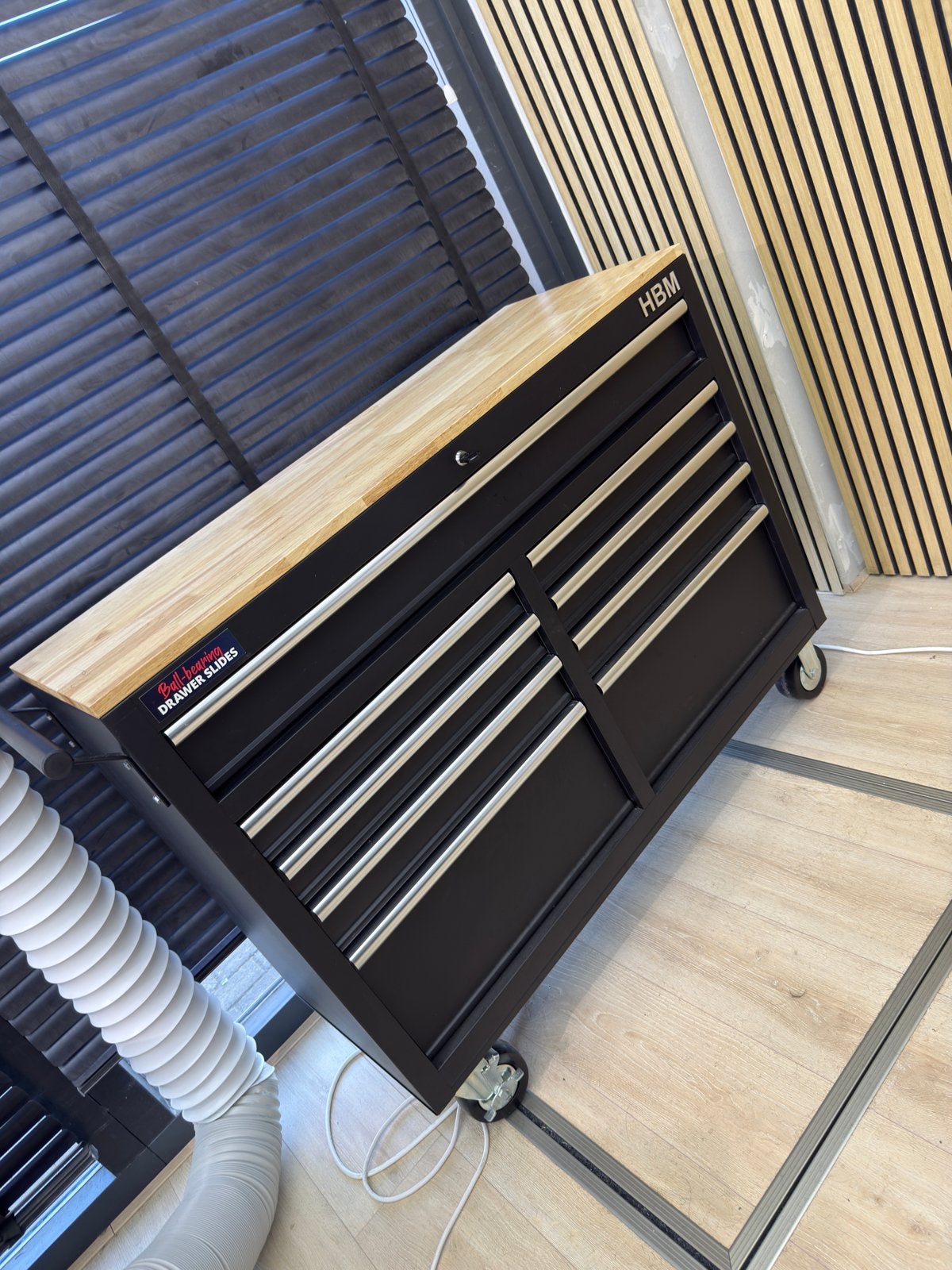 Kappers trolley / gereedschapswagen met houten werkblad, Ophalen, Zo goed als nieuw