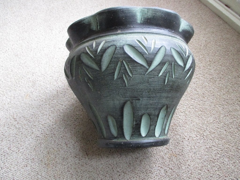 Fraaie plantenpot, Tuin en Terras, Bloembakken en Plantenbakken, Steen, Minder dan 30 cm, Rond, Ophalen of Verzenden