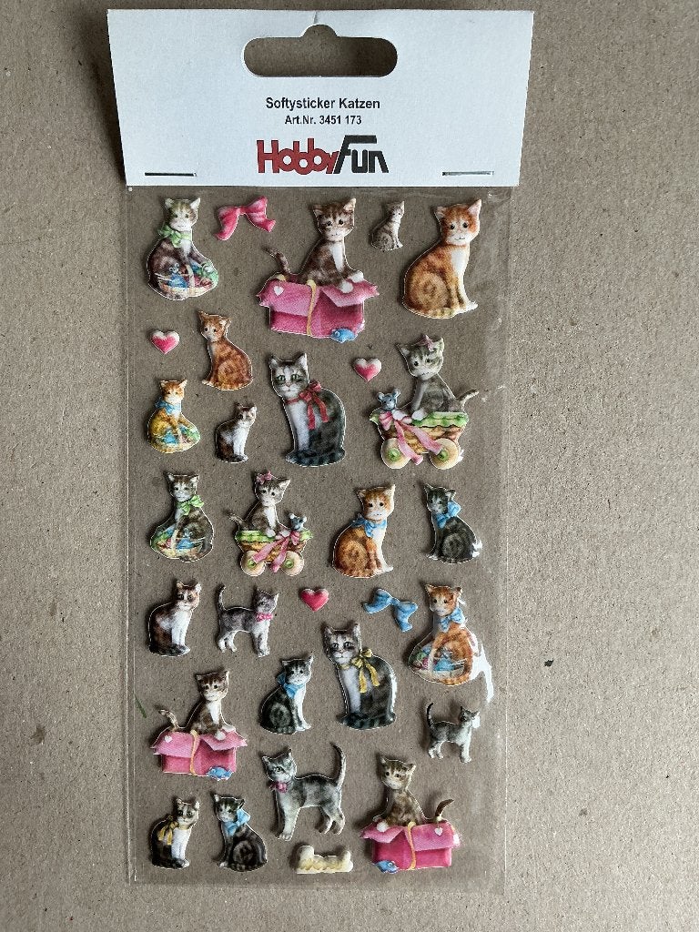 Hobby fun softsticker katjes, Ophalen of Verzenden, Nieuw, Overige thema's, Overige typen