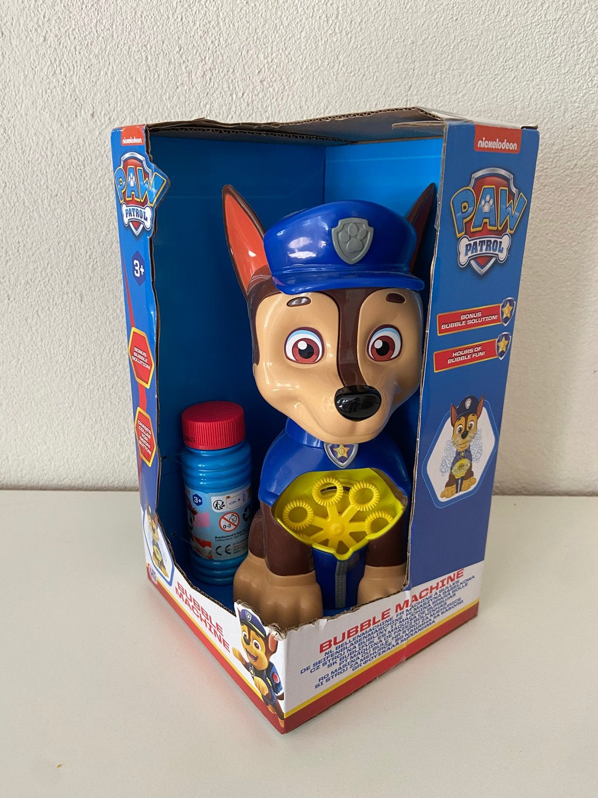 Paw Patrol Chase Bellenblaas Bubble Machine, Ophalen of Verzenden, Nieuw, Overige typen, Draaiende elementen