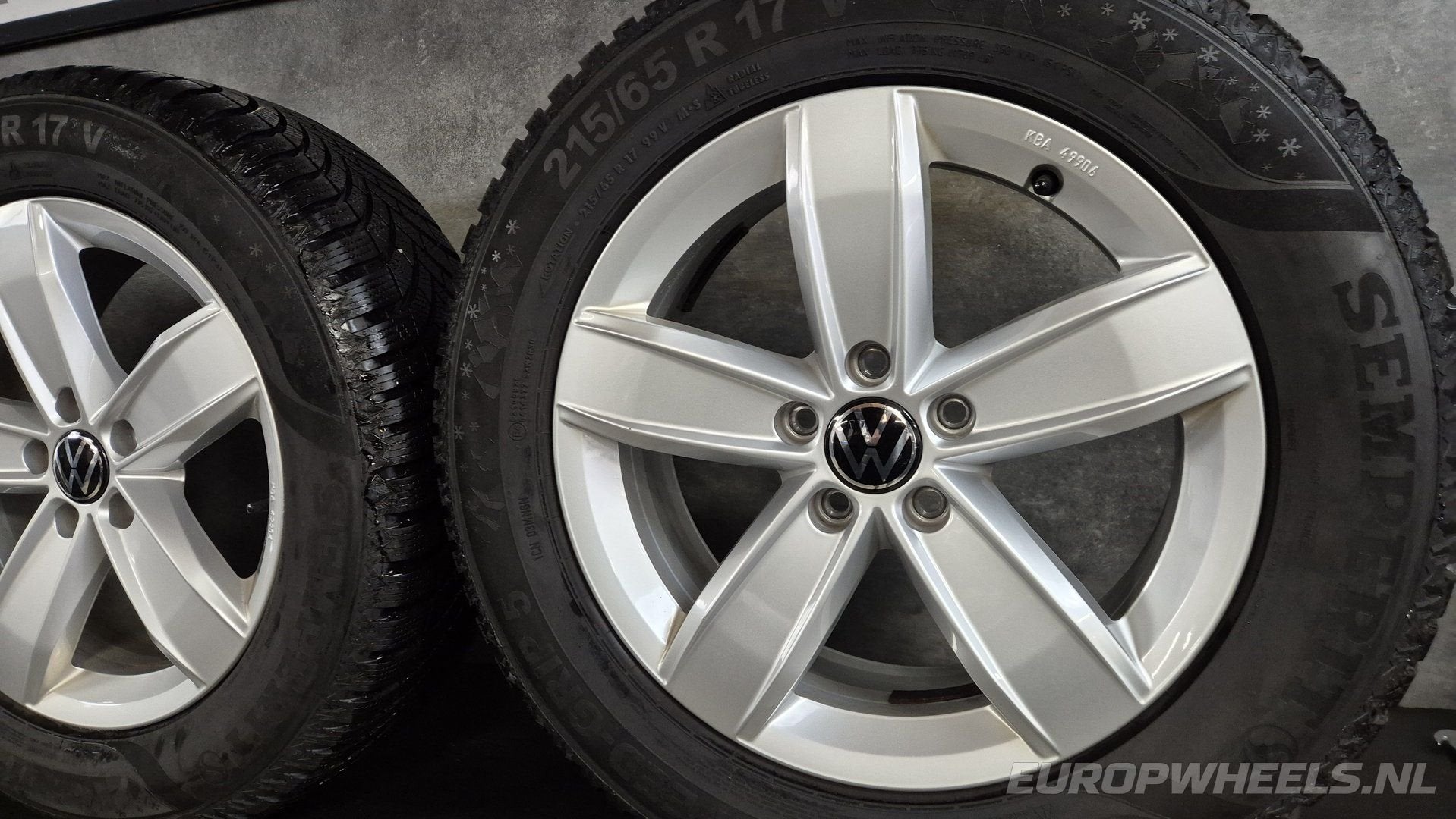 17 inch originele VW Tiguan 5NA Corvara velgen winterbanden, -, -, Banden en Velgen, 17 inch