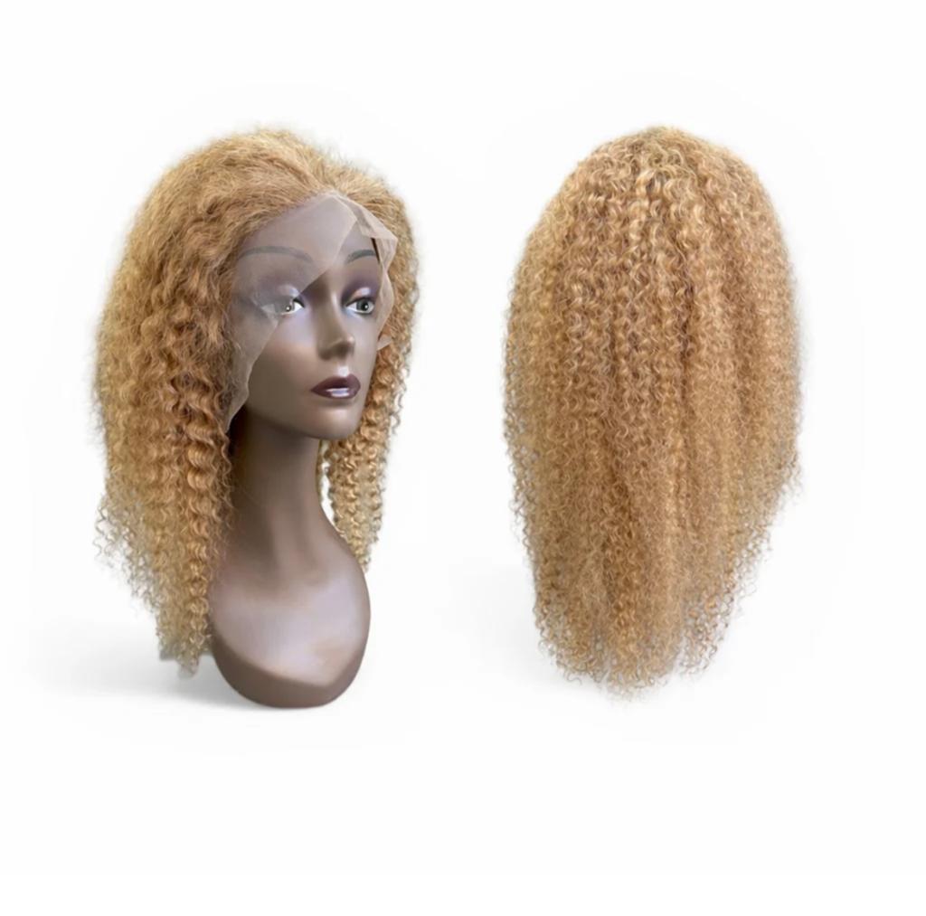 Human Hair Wig Echthaar Pruik sterke krul blond nieuw new, Ophalen of Verzenden, Nieuw, Pruik of Haarverlenging