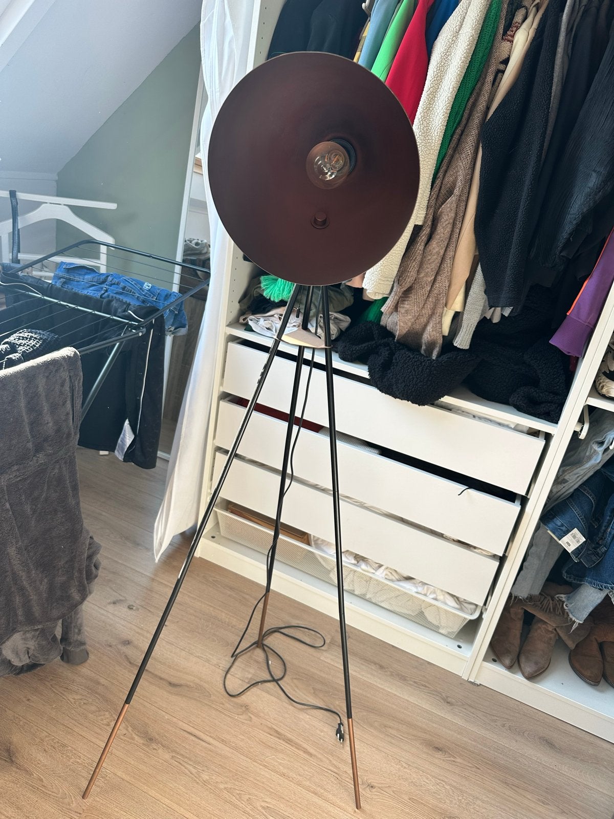 Staande lamp met rose details, Ophalen, Gebruikt, Metaal, 150 tot 200 cm