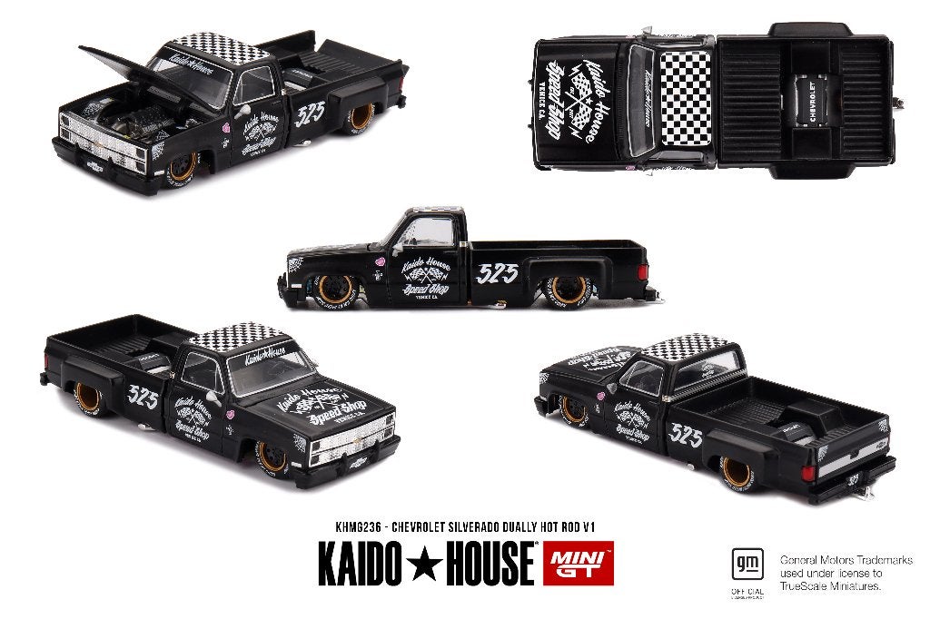 Mini GT Kaido House Chevrolet Silverado Dually Hot Rod V1, Www.rubensmodelautos.nl, Auto, Nieuw, Ophalen of Verzenden