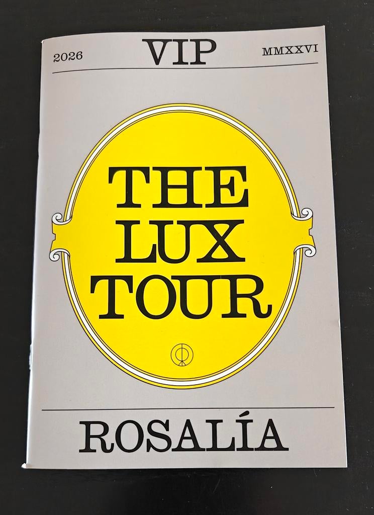Officiële vip programma boekje Rosalia tour 2026, Ophalen of Verzenden, Boek, Tijdschrift of Artikel