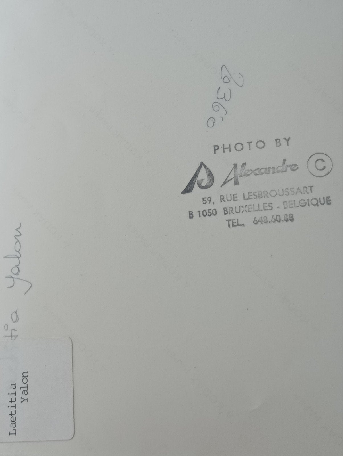 A.Alexandre Brussel foto Laetitia Yalon Naïeve Schilderkunst, Ophalen of Verzenden, 1960 tot 1980, Gebruikt, Overige onderwerpen