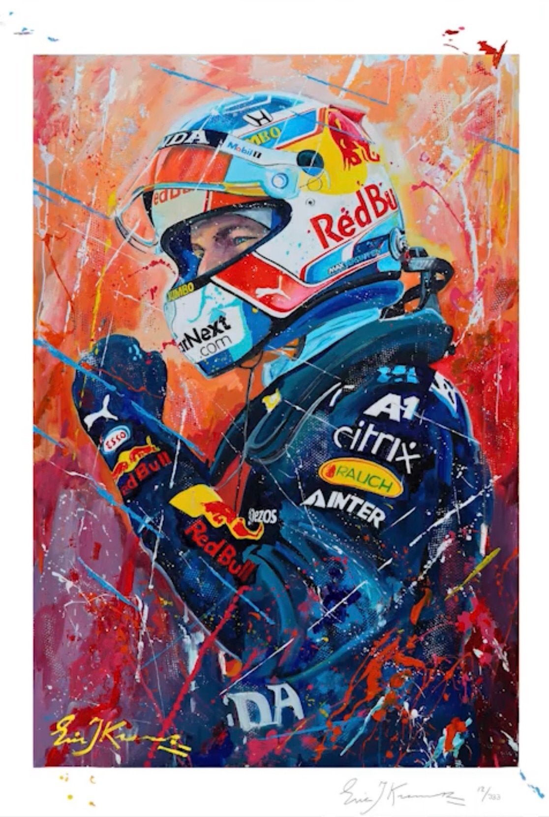 Max Verstappen Dutch GP 2021 Victory Giclée Eric Jan Kremer, Ophalen, Nieuw, Formule 1