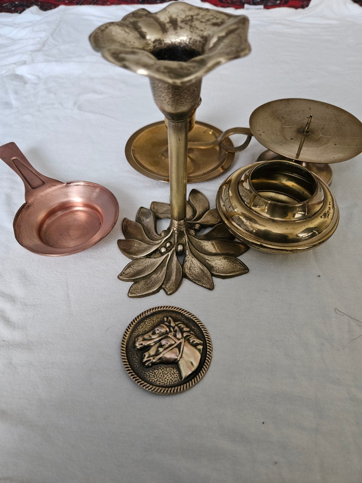 Diverse koperen en bronzen decoratieartikelen, Antiek en Kunst, Ophalen