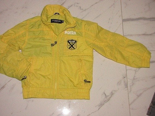 104 MC GREGOR gele zomerjas, Kinderen en Baby's, Kinderkleding | Maat 104, Verzenden, Zo goed als nieuw, Jongen, Jas