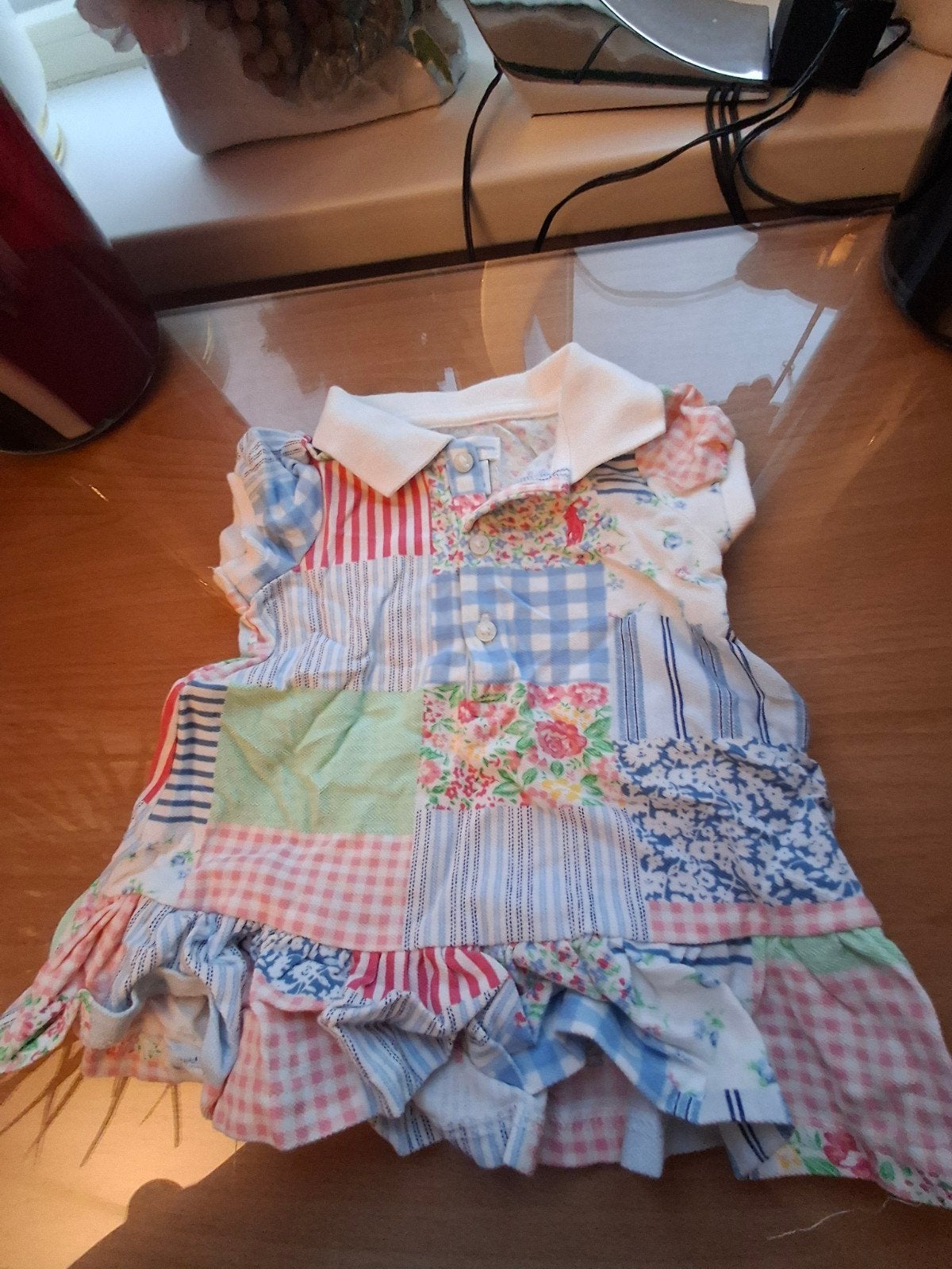Ralph Lauren Patchwork Jurkje 3M (60/66) - Zo goed als nieuw, Verzenden, Zo goed als nieuw, Ralph Lauren, Meisje