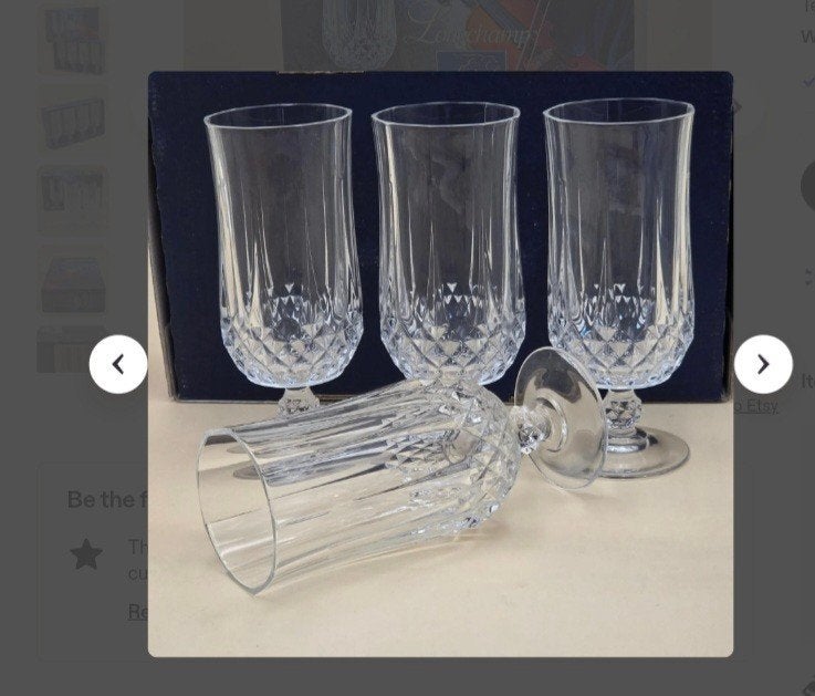 Gezocht longchamp ice tea glazen., Ophalen of Verzenden, Zo goed als nieuw, Frisdrankglas