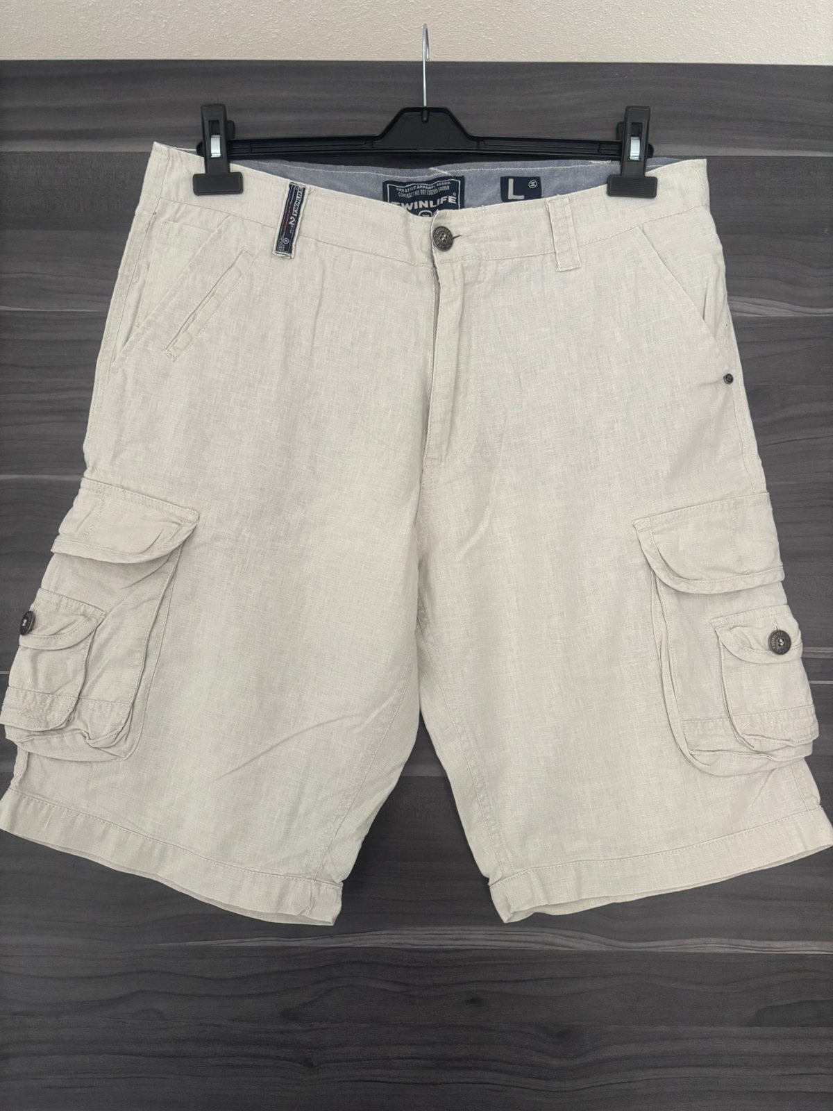 Mooie zomerse short Twinlife Maat L, Ophalen of Verzenden, Zo goed als nieuw, Maat 52/54 (L), Beige