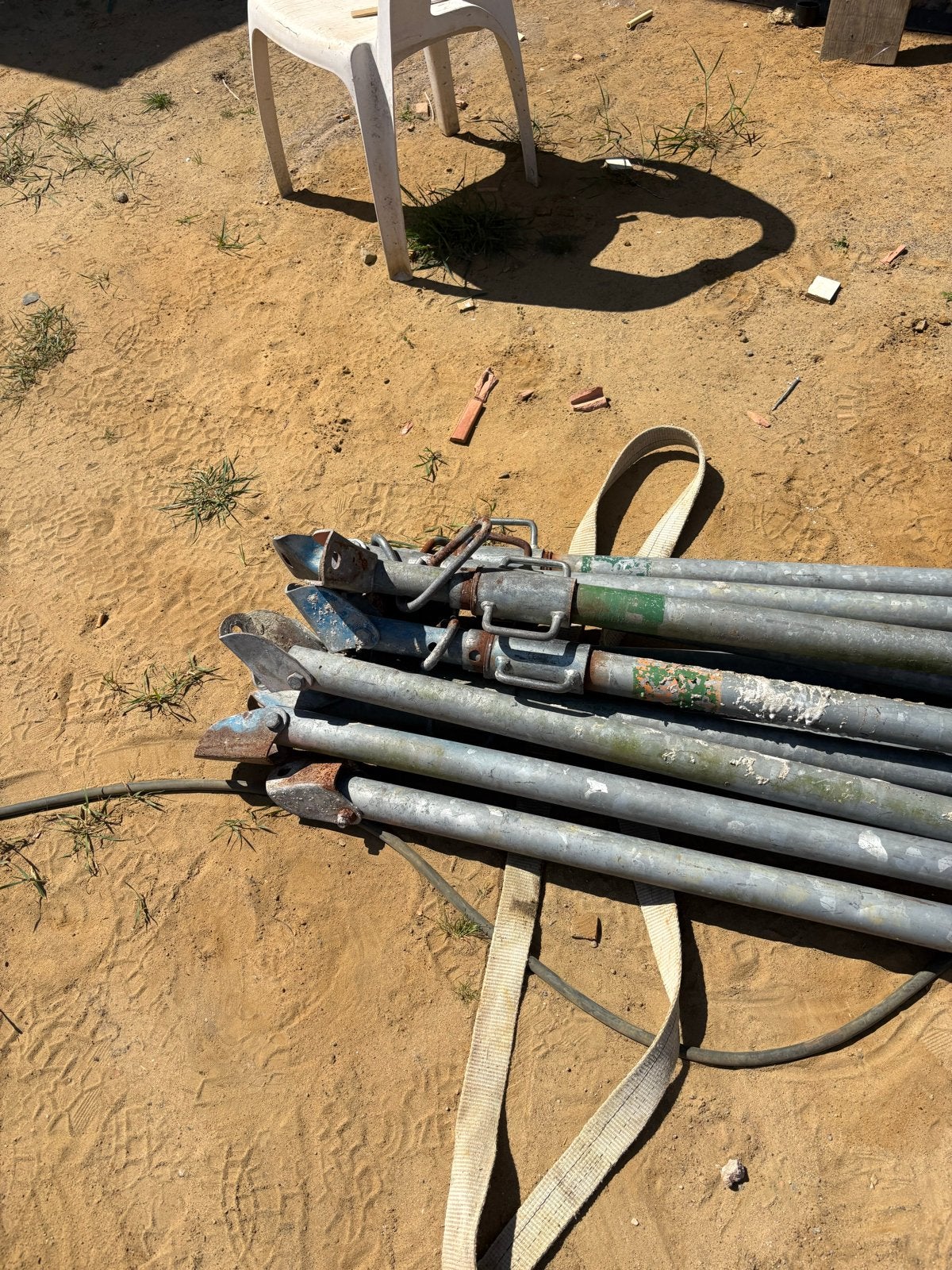 Schoor stempels 11 stuks, Doe-het-zelf en Verbouw, Ophalen of Verzenden, Gebruikt, Overige typen, 2 tot 5 meter