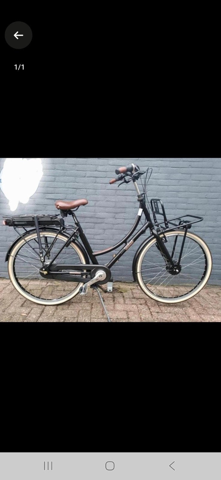 Zwarte elektrische damesfiets met voordrager, Ophalen of Verzenden, Zo goed als nieuw, Overige merken