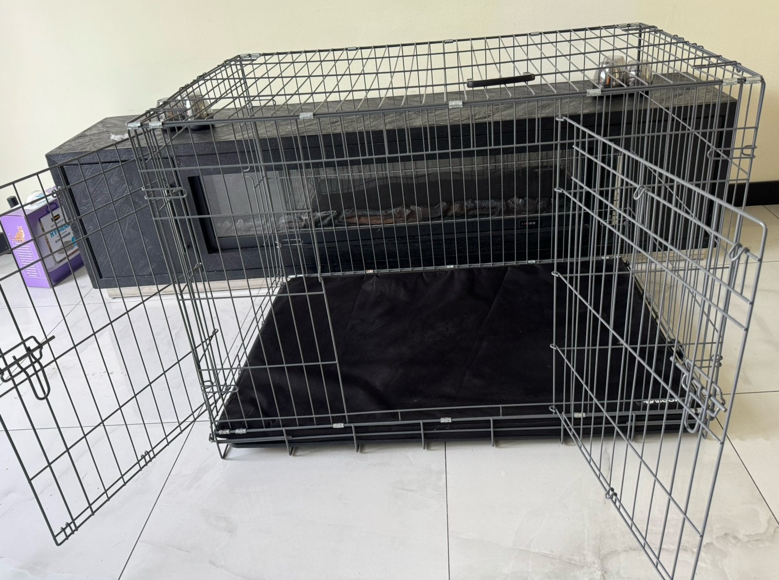 Dieren / hondenbench 107 cm + WOOFF waterdichtmatras en hoes, Dieren en Toebehoren, Ophalen, Zo goed als nieuw