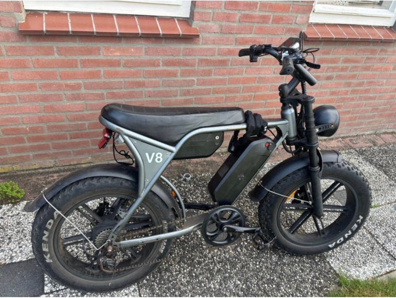 V8 Fatbike dubble accu, Gebruikt, 51 tot 55 cm, 50 km per accu of meer, Ophalen