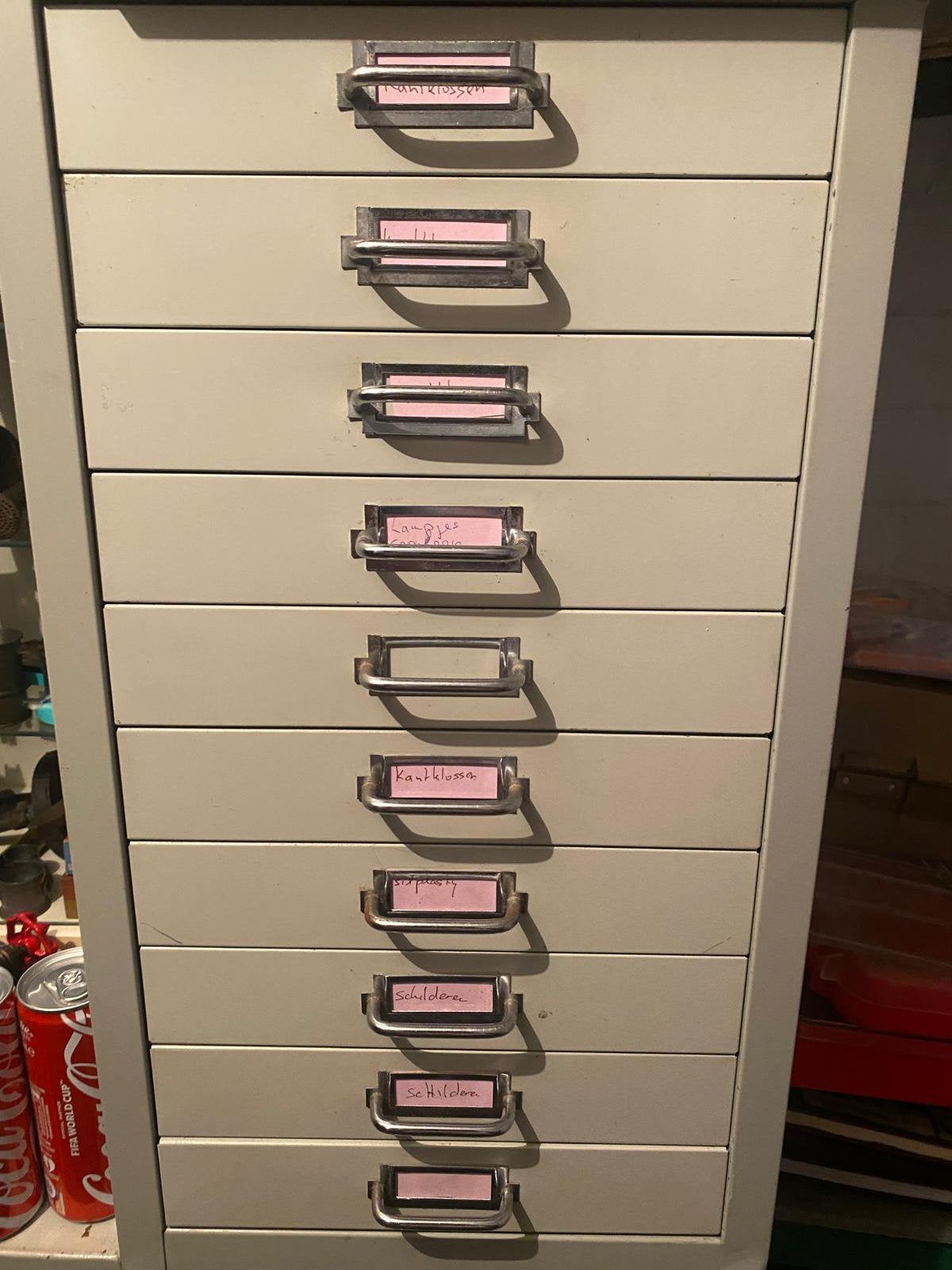 Archief kast 7 stuks, Huis en Inrichting, Kasten | Ladekasten, Ophalen, 1 of 2 laden, 50 tot 100 cm, Zo goed als nieuw
