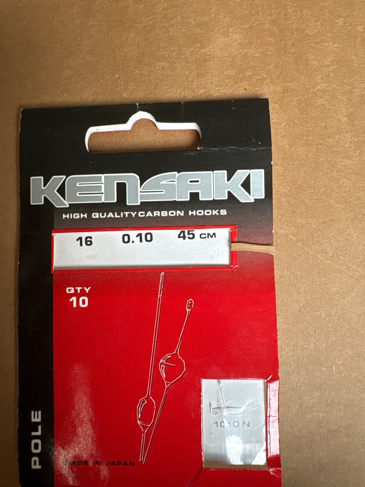 Kensaki Hoge Kwaliteit Carbon Vishaakjes - Maat 16, 10 stuks, Ophalen, Nieuw, Haak