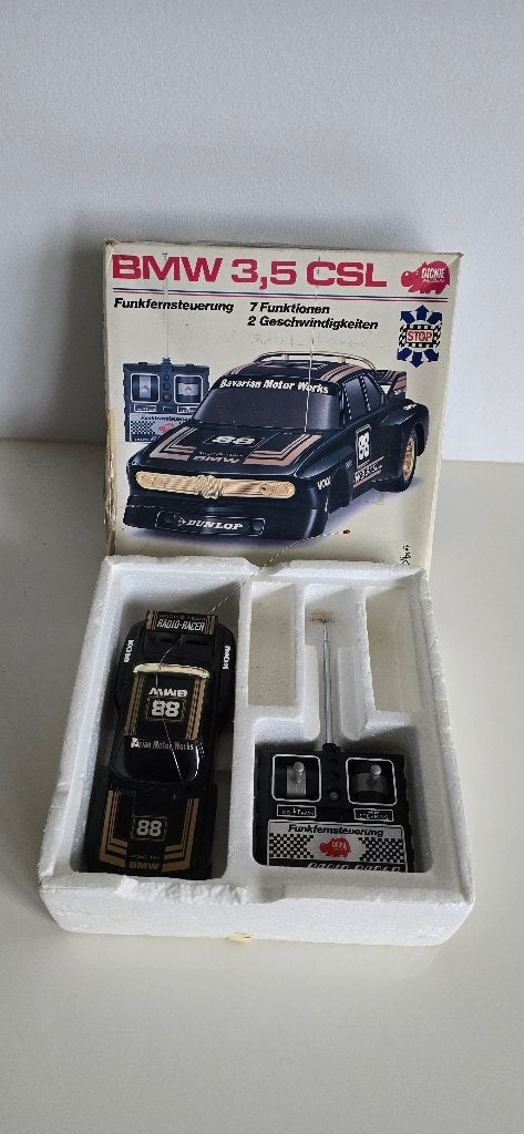 Vintage Dickie Taiyo BMW 3.5 CSL E9 RC 1:16 nr 88 OVP, Elektro, Ophalen of Verzenden, Zo goed als nieuw, RTR (Ready to Run)