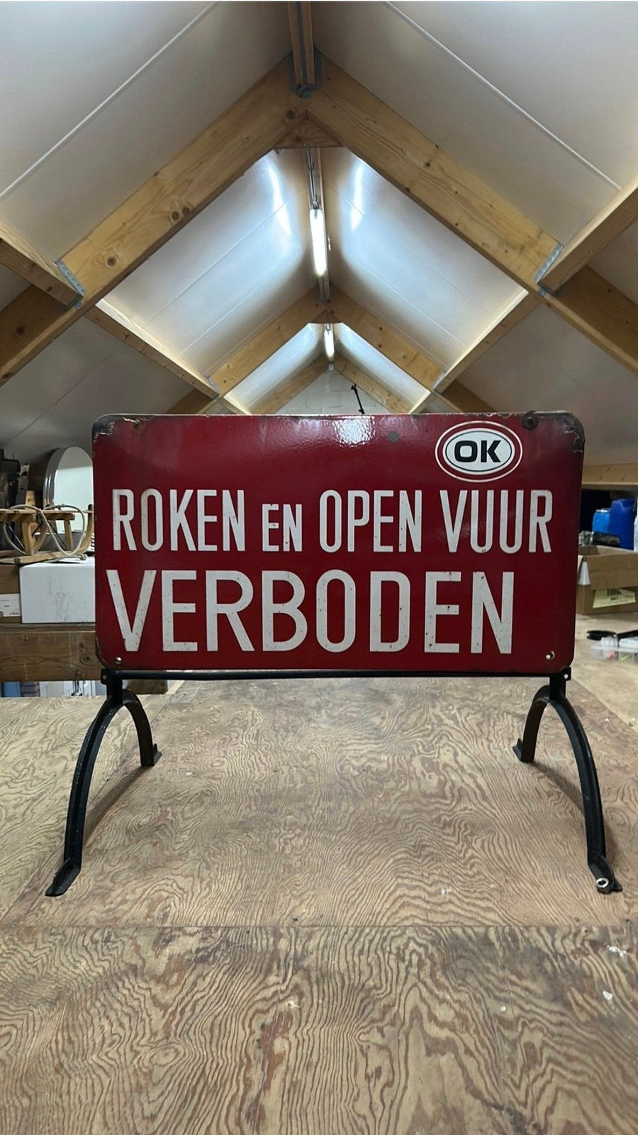 OK. Emaillebord., Ophalen of Verzenden, Zo goed als nieuw