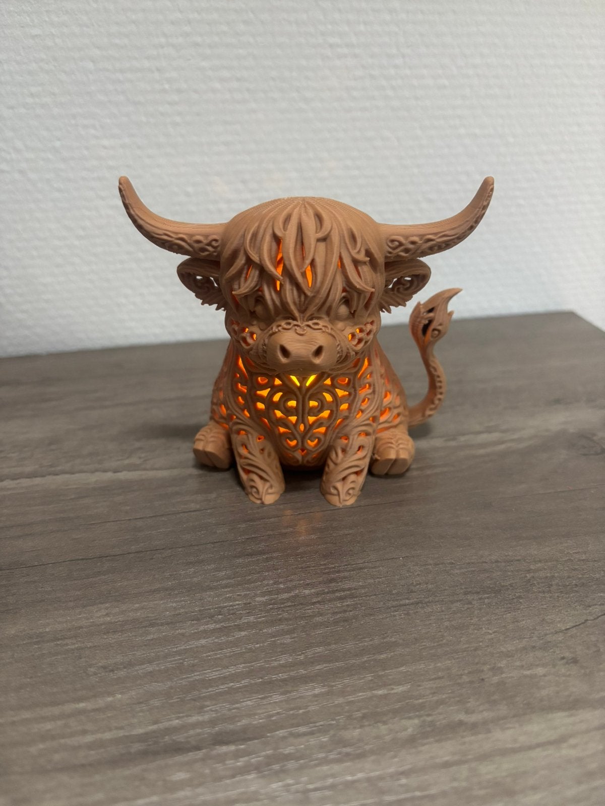 Schotse hooglander 3d, 10 cm, Kunststof, Bruin, Overige merken