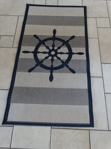 Karpet/Kleed 150 x 80 cm., Huis en Inrichting, Stoffering | Tapijten en Kleden, Grijs, 100 tot 150 cm, Zo goed als nieuw, Schepen